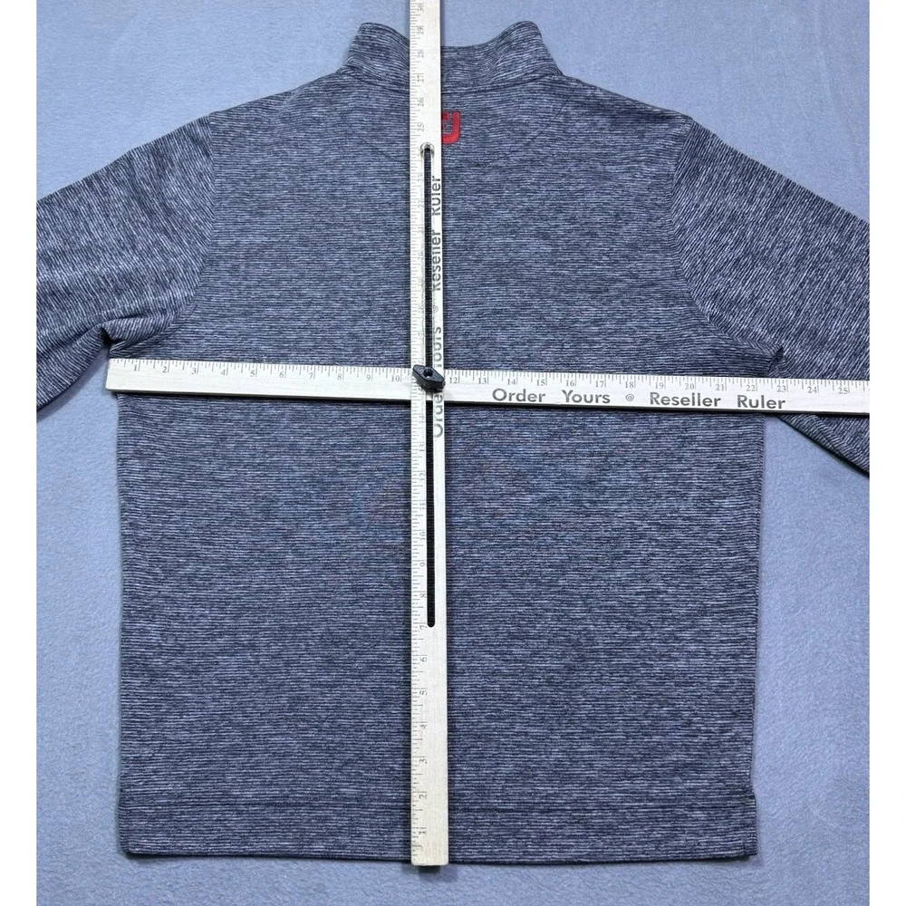 Footjoy 1/4 Zip Pullover Mens M Gray Performance Golf Chest Pocket Athleisure